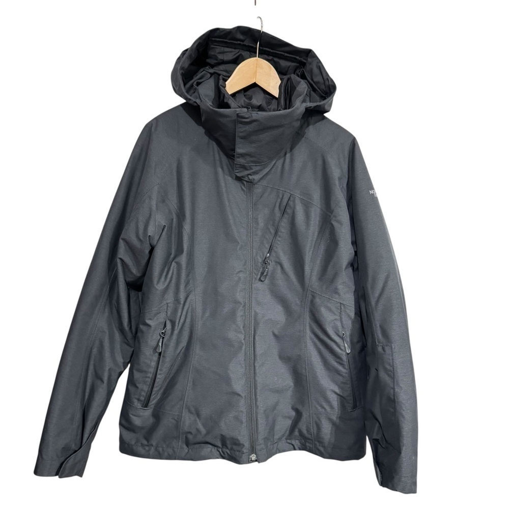 The North Face Women’s XL Gray Hooded Waterproof Insulated Jacket NF0A2TJN